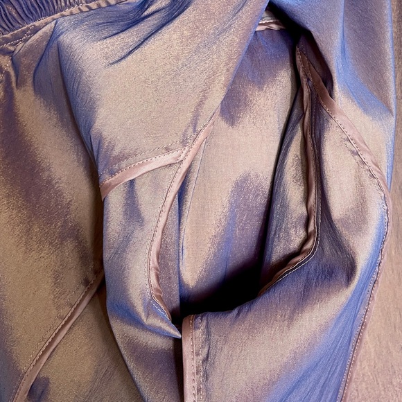 Samuel Dong Brown Ruffled Stretch Jacket Size M 8 - Picture 9 of 11